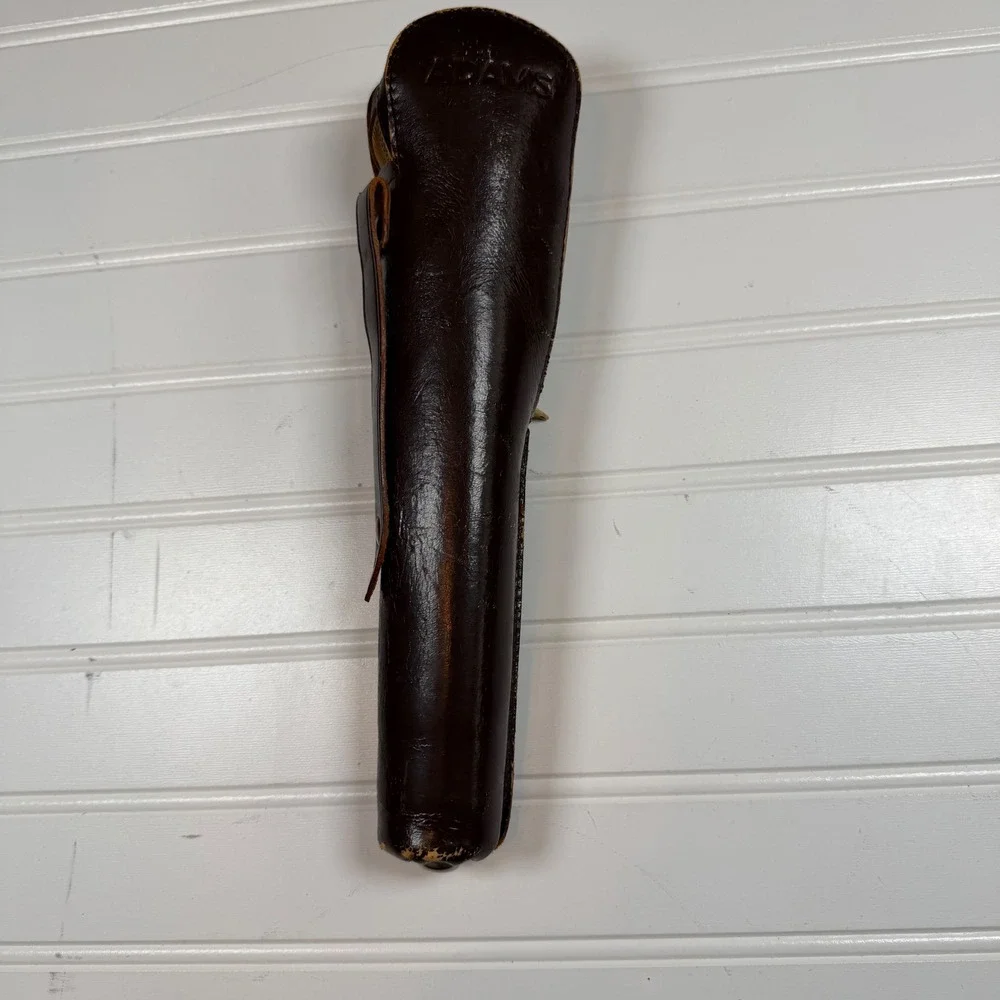 Vintage 1950s Adams Table Top‎ Tripod with Original Leather Case Chrome Black